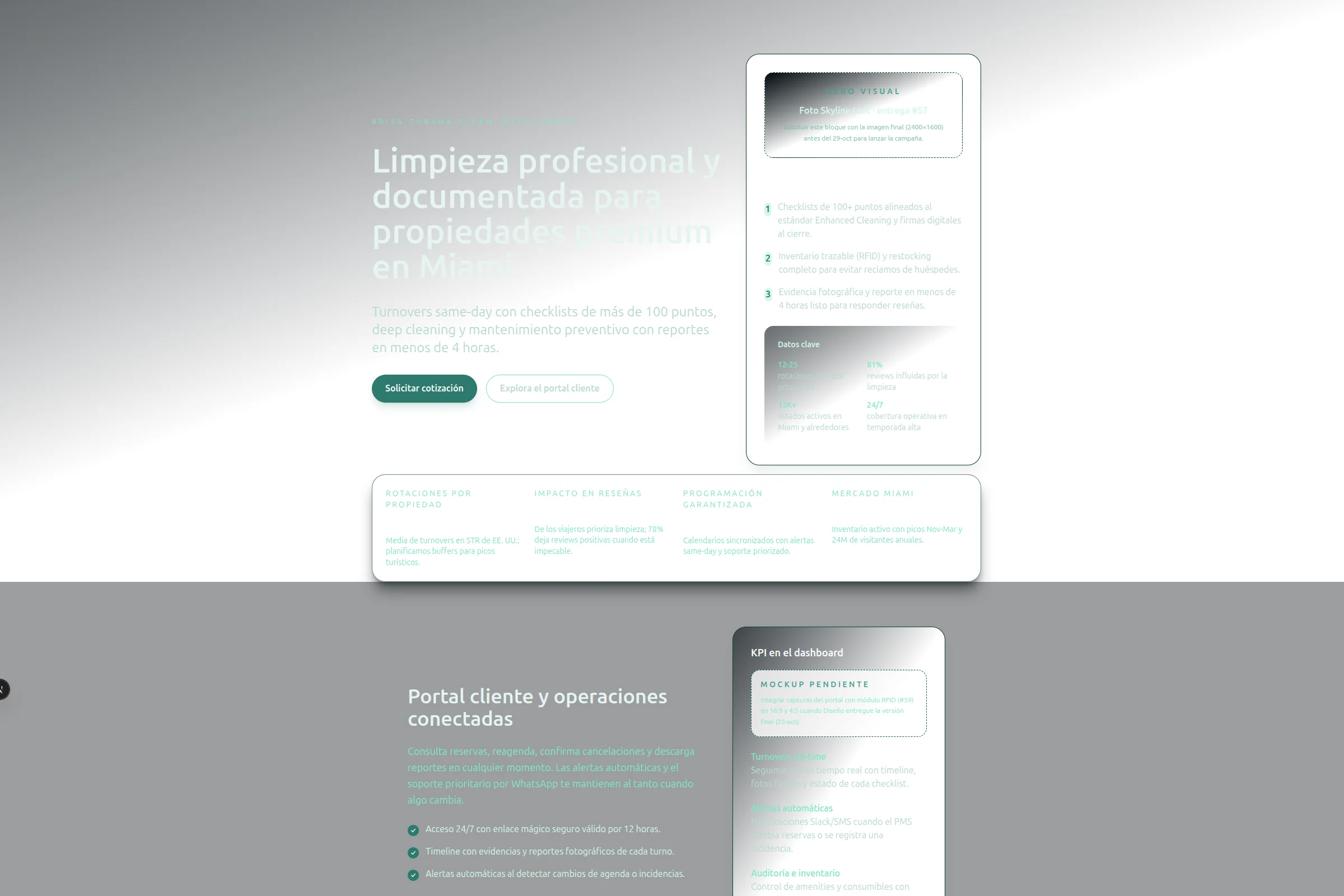 Brisa Cubana Clean Intelligence - Professional Cleaning Services Landing Page